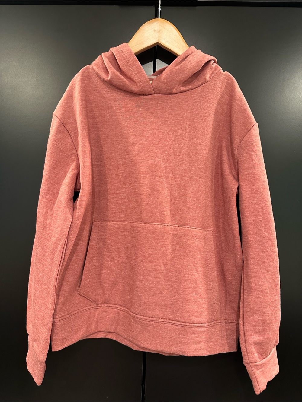 Crown of Hearts Kids Rose Pink Heathered Hoodie Sweatshirt Size S PTK2759 NWT